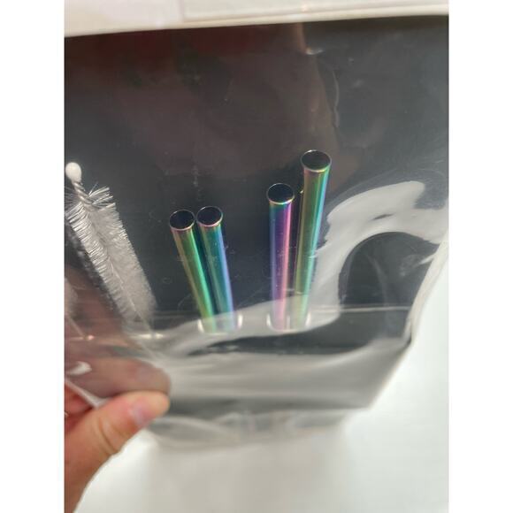 NWT Martha Stewart Good Things Stainless Steel Beverage Straw Rainbow Iridescent - Picture 8 of 8